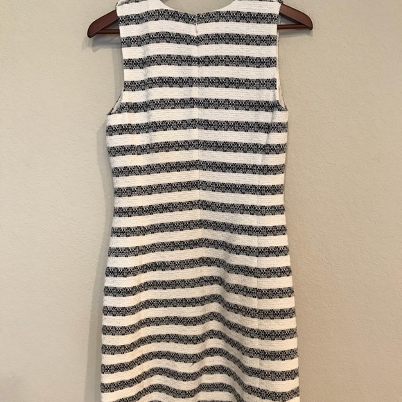 J. Crew Navy and White Striped Sheath Dress - Picture 3 of 5